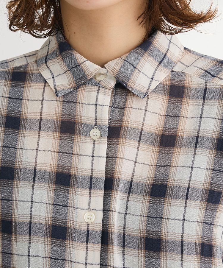 Green Parks「カシュクールシアーシャツ」|シャツ・ブラウス|