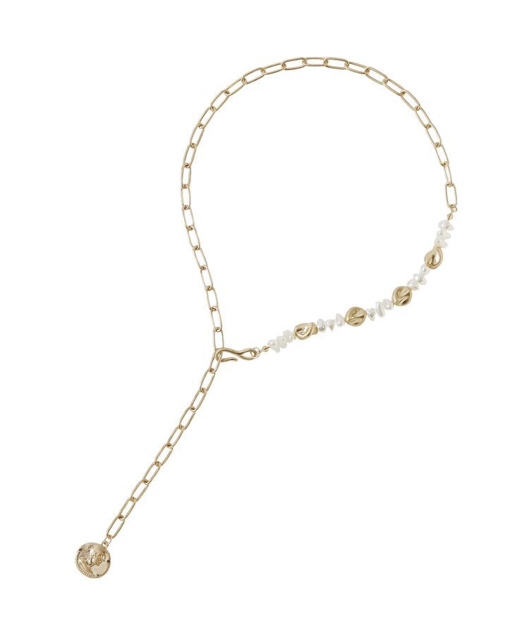 Green Parks「バロックパール風コインネックレス」|ネックレス|