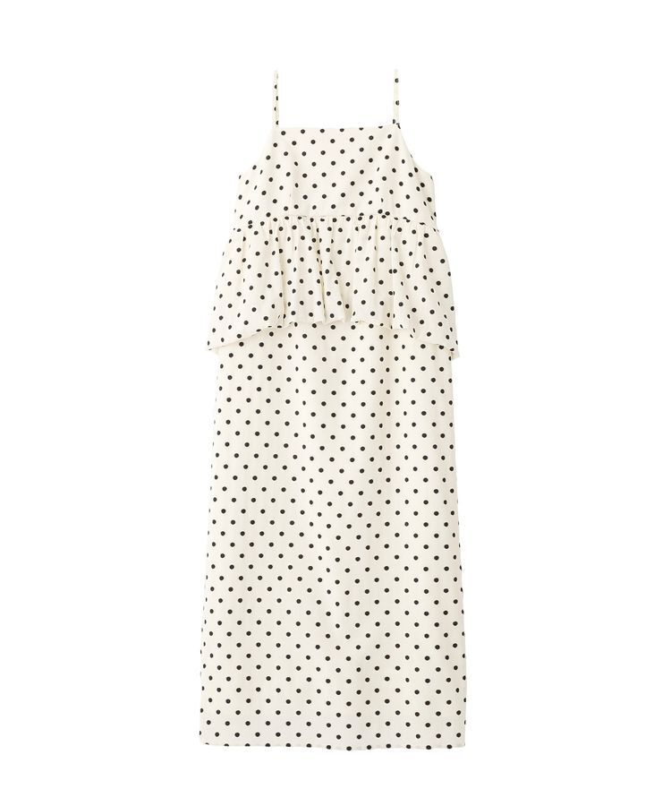 YECCA VECCA「ドット柄バルーンキャミワンピース」|ワンピース|