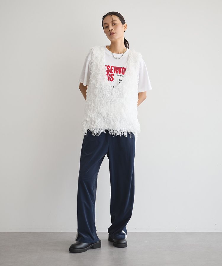 GARAGE OF GOOD CLOTHING「リボンヤーンVネックベスト」|ベスト・ジレ|