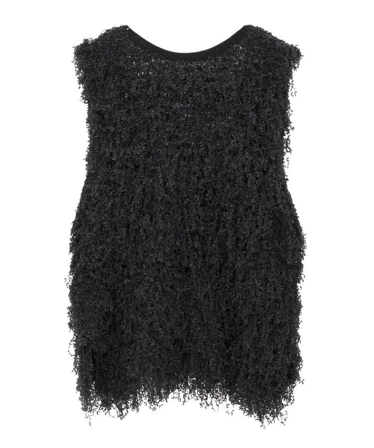 GARAGE OF GOOD CLOTHING「リボンヤーンVネックベスト」|ベスト・ジレ|