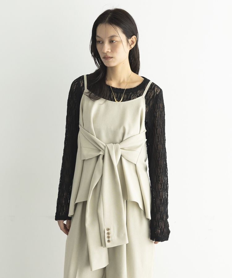 GARAGE OF GOOD CLOTHING「【日本製】無地ジャケットスリーブビスチェ」|ベスト・ジレ|