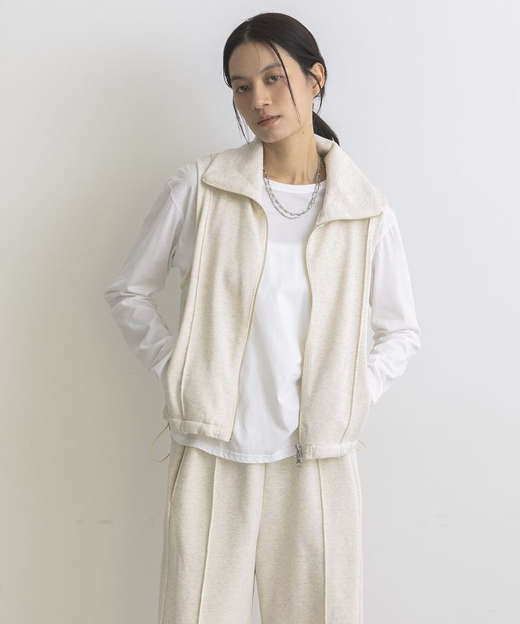 GARAGE OF GOOD CLOTHING「【日本製】裏毛ドロストショートベスト」|ベスト・ジレ|Oatmeal