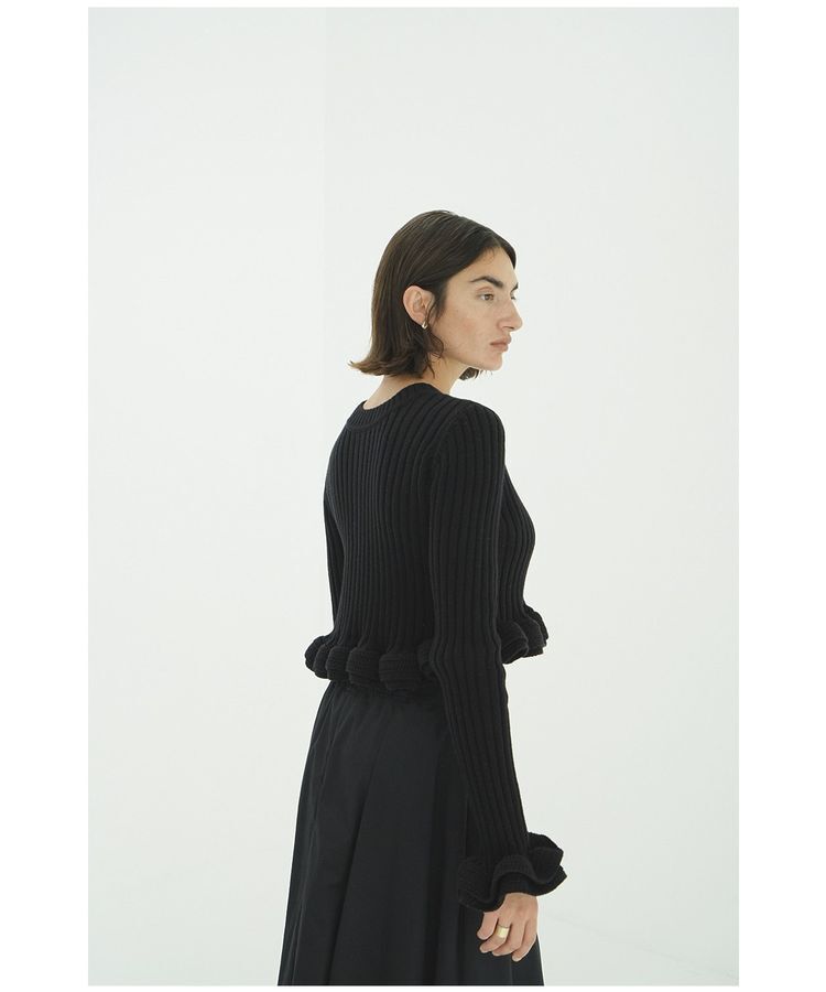 GARAGE OF GOOD CLOTHING「【CLANE】SHORT FRILLED KNIT TOPS」|カーディガン|
