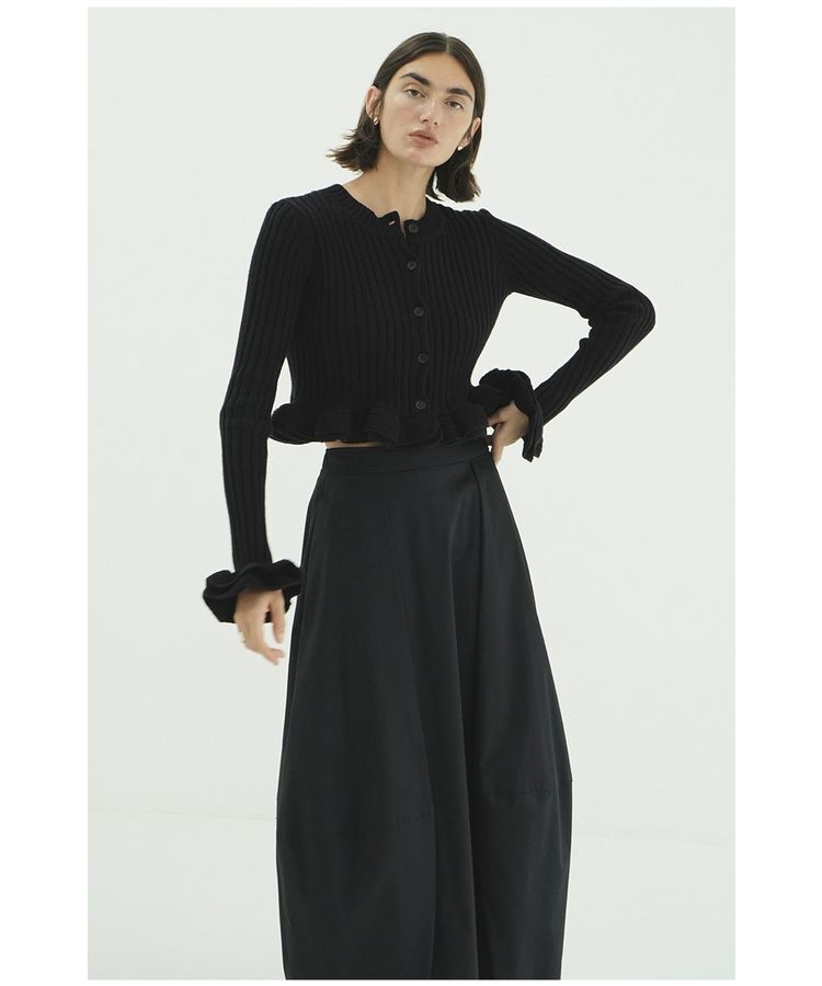 GARAGE OF GOOD CLOTHING「【CLANE】SHORT FRILLED KNIT TOPS」|カーディガン|