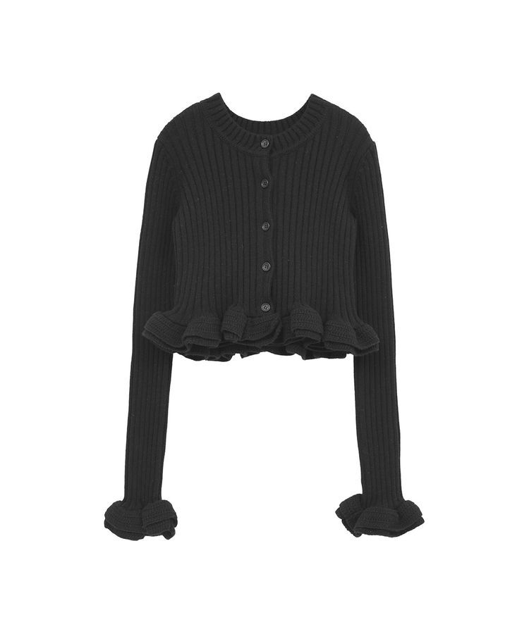 GARAGE OF GOOD CLOTHING「【CLANE】SHORT FRILLED KNIT TOPS」|カーディガン|