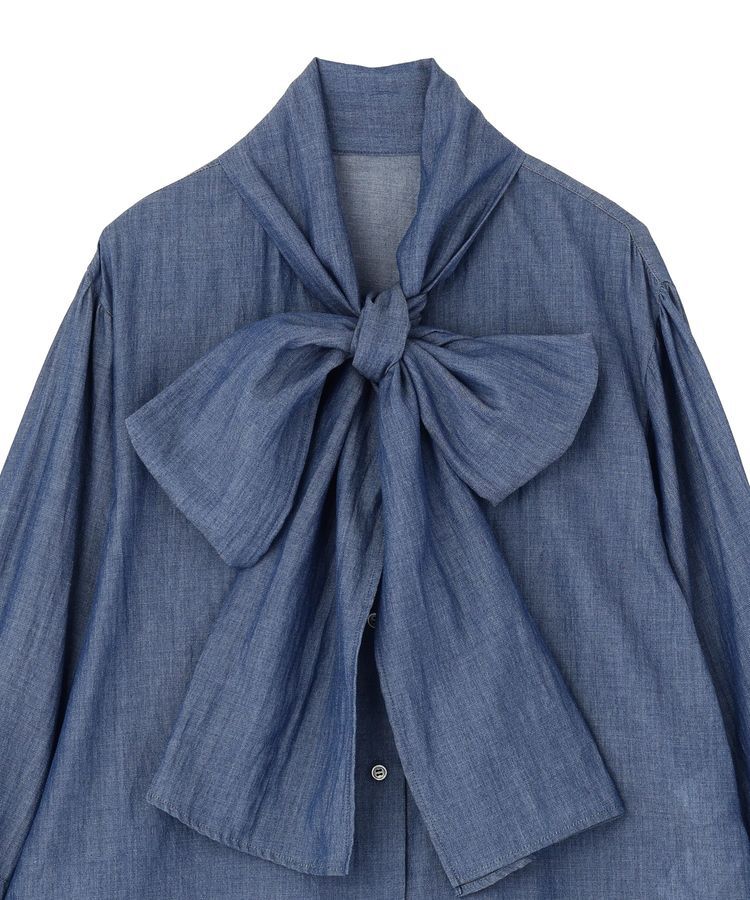 GARAGE OF GOOD CLOTHING「【日本製】シアーデニムボウタイブラウス」|シャツ・ブラウス|