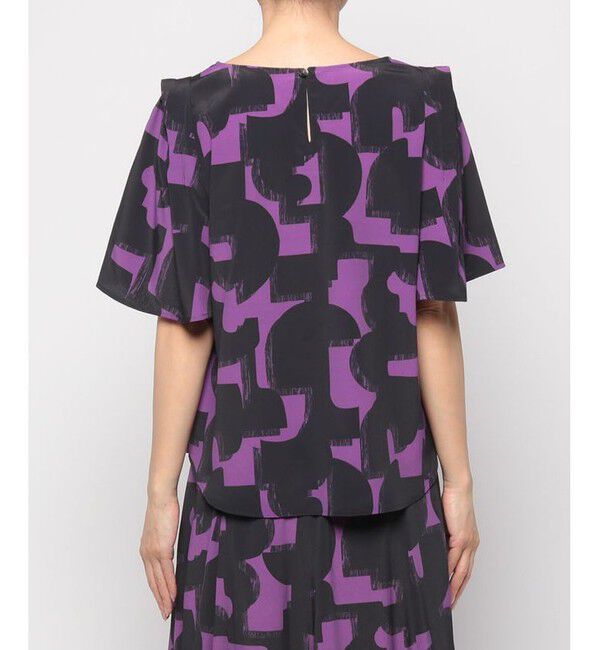 allureville「モダンジオメトリックプリントブラウス」|その他|