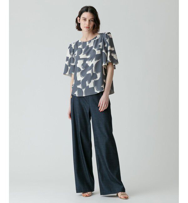 allureville「モダンジオメトリックプリントブラウス」|その他|