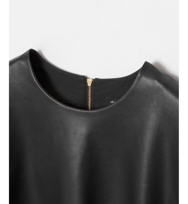 allureville「フェイクレザーTブラウス」|シャツ・ブラウス|