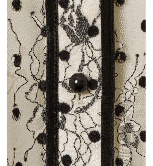 LOULOU WILLOUGHBY「【LOULOU WILLOUGHBY】フロッキードットレースブラウス」|シャツ・ブラウス|