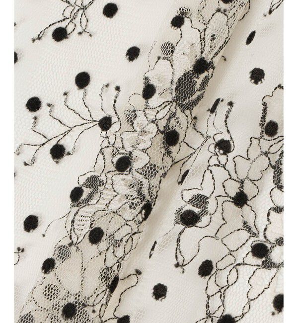 LOULOU WILLOUGHBY「【LOULOU WILLOUGHBY】フロッキードットレースブラウス」|シャツ・ブラウス|