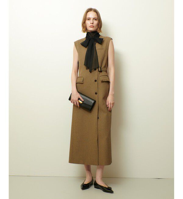 allureville「ツィードライクロングジレワンピース」|ワンピース|