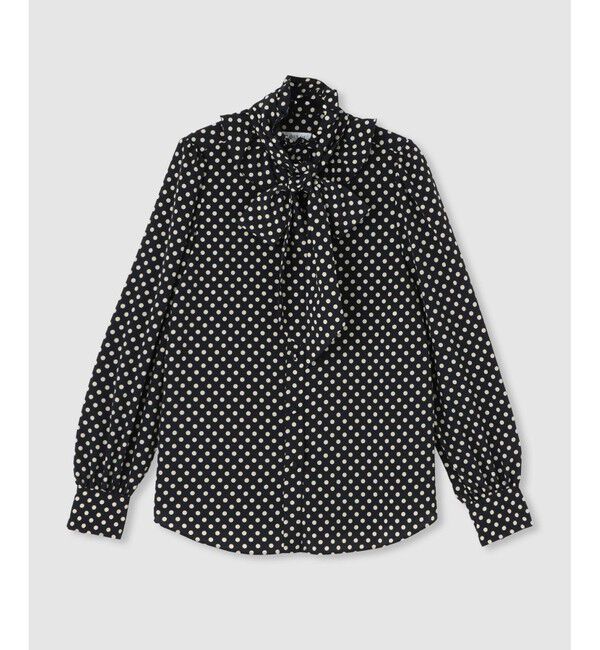 LOULOU WILLOUGHBY「◇【LOULOU WILLOUGHBY】デシンドットフリルボウタイブラウス」|シャツ・ブラウス|