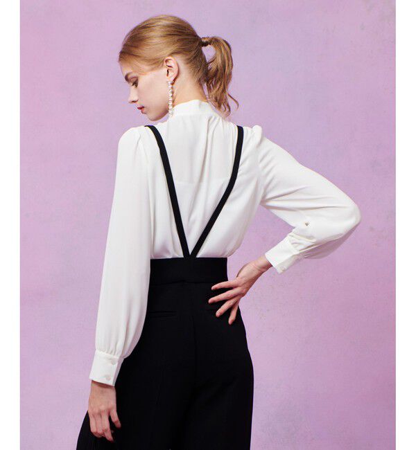 LOULOU WILLOUGHBY「【LOULOU WILLOUGHBY】ペタルフリルボウタイブラウス」|シャツ・ブラウス|