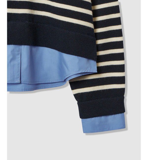 allureville「フェイクレイヤードスキッパープルオーバー」|ニット・セーター|