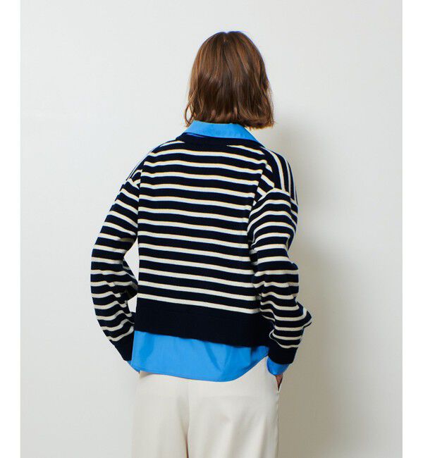 allureville「フェイクレイヤードスキッパープルオーバー」|ニット・セーター|