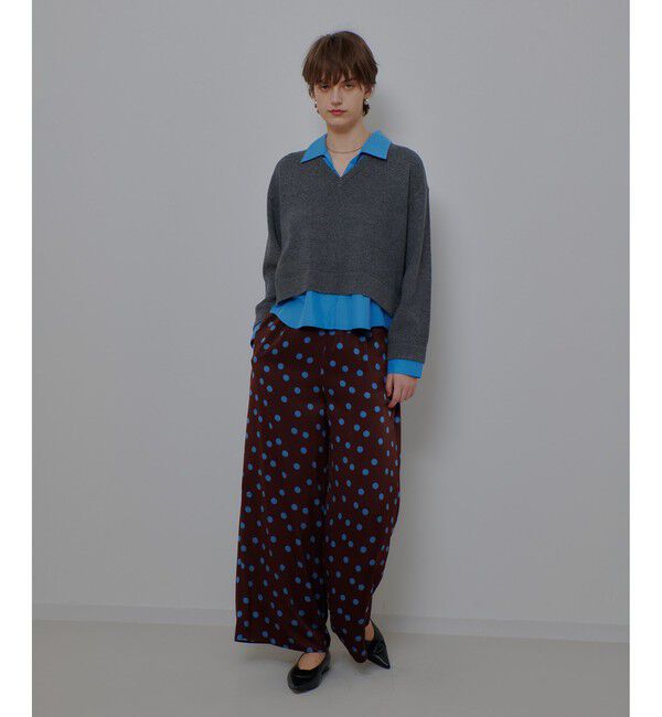 allureville「フェイクレイヤードスキッパープルオーバー」|ニット・セーター|