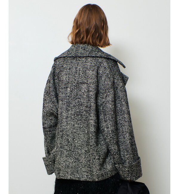 allureville「BONOTTOスパンコールショートコート」|ダッフルコート|