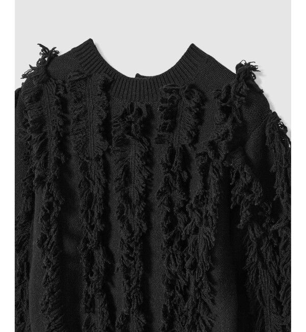 allureville「フリンジシャギー２WAYプルオーバー」|ニット・セーター|