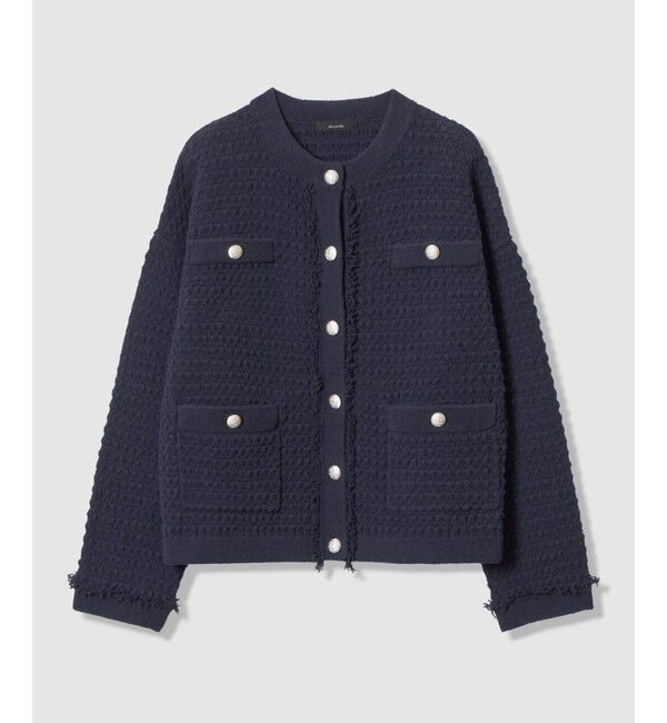 allureville「ニットツイードジャケット」|カーディガン|