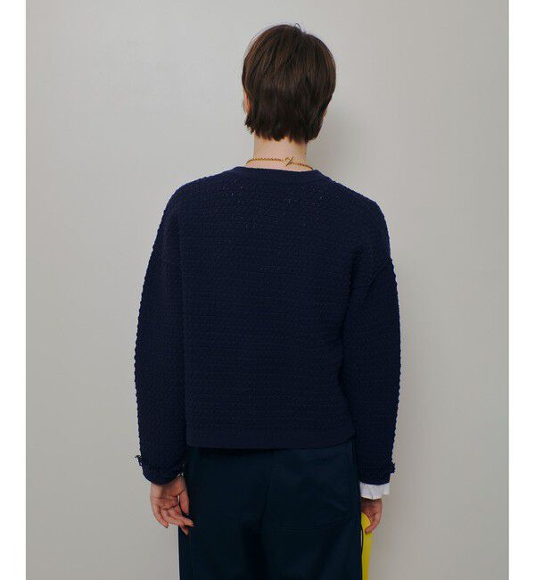 allureville「ニットツイードジャケット」|カーディガン|