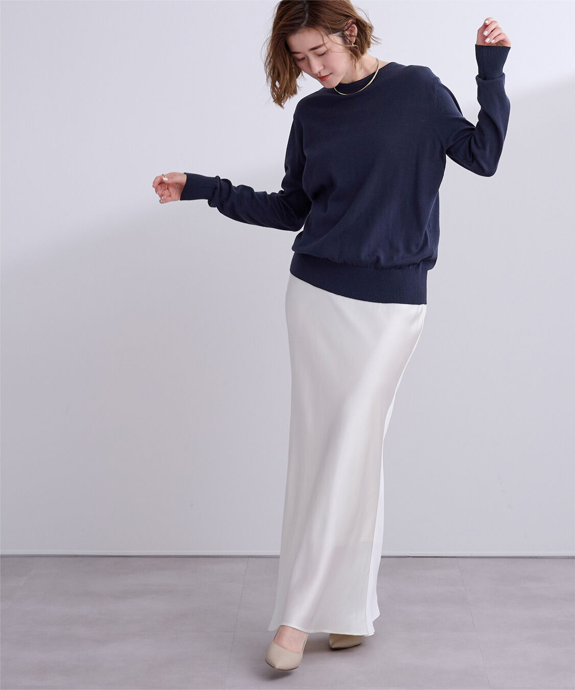 ur's「カシミヤタッチクルーネックニットトップス」|ニット・セーター|