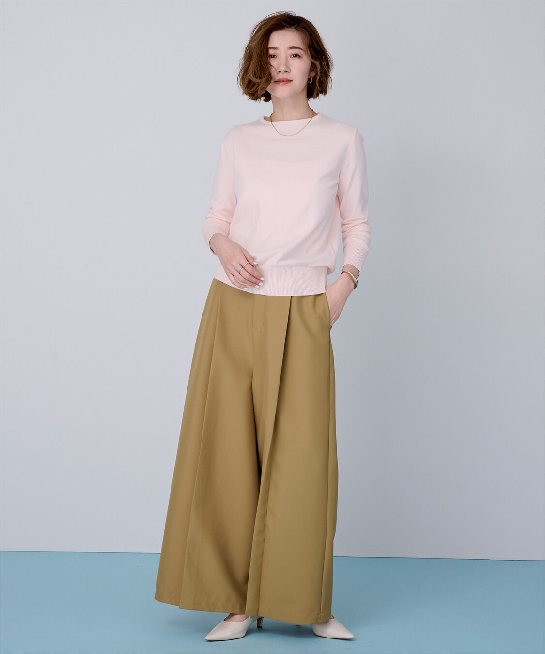 ur's「カシミヤタッチクルーネックニットトップス」|ニット・セーター|