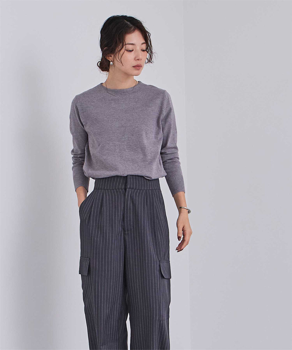 ur's「カシミヤタッチクルーネックニットトップス」|ニット・セーター|