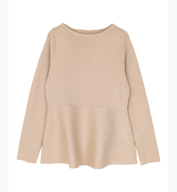 ur's「バックパールペプラムニットトップス」|ニット・セーター|