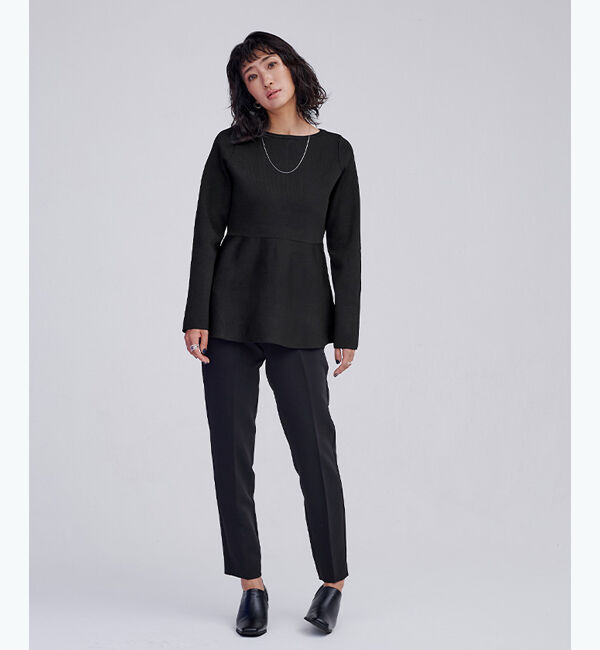 ur's「バックパールペプラムニットトップス」|ニット・セーター|