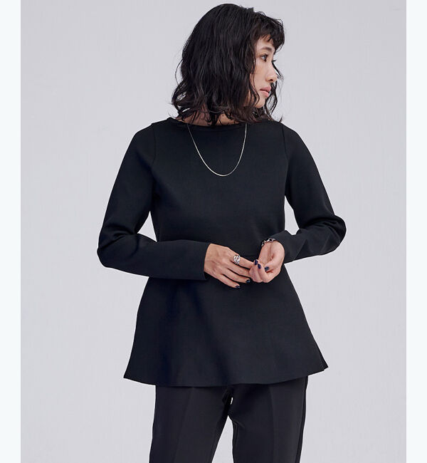 ur's「バックパールペプラムニットトップス」|ニット・セーター|