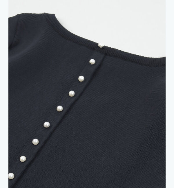 ur's「バックパールペプラムニットトップス」|ニット・セーター|