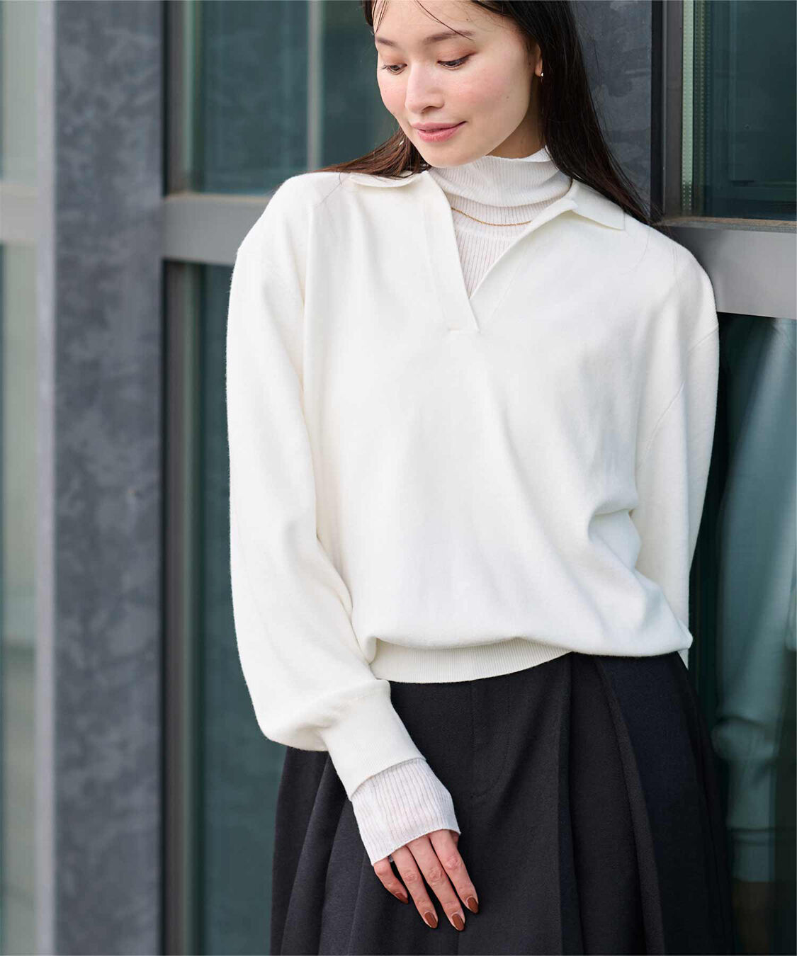 ur's「ウールブレンドハイネックリブニット」|ニット・セーター|