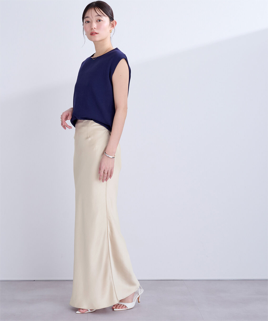 ur's「サテンマーメイドマキシスカート」|スカート|