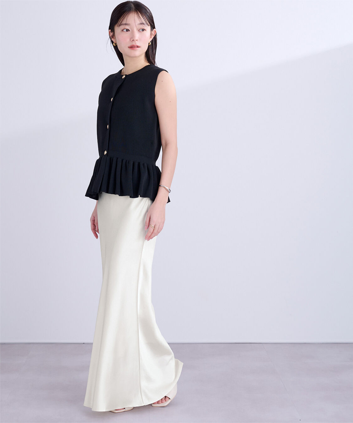 ur's「サテンマーメイドマキシスカート」|スカート|