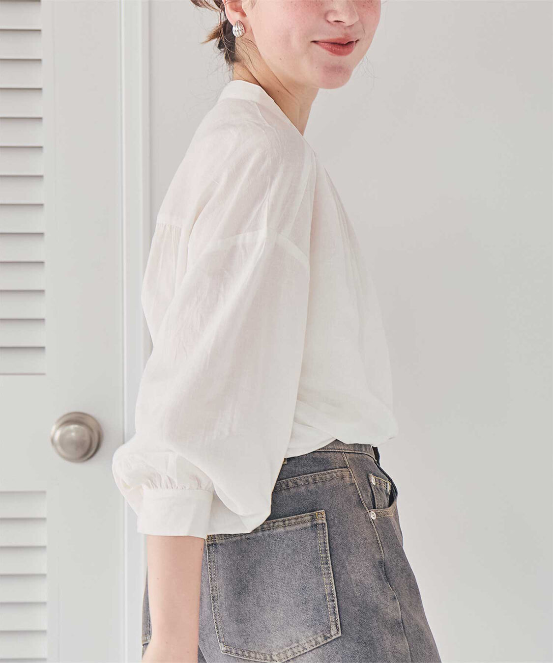 titivate「ギャザーシャツブラウス」|シャツ・ブラウス|