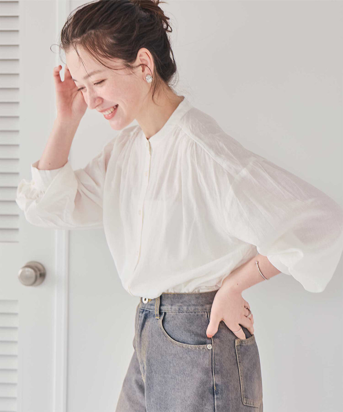 titivate「ギャザーシャツブラウス」|シャツ・ブラウス|