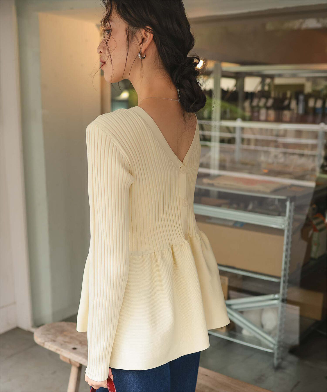 titivate「前後2wayペプラムニットトップス」|ニット・セーター|