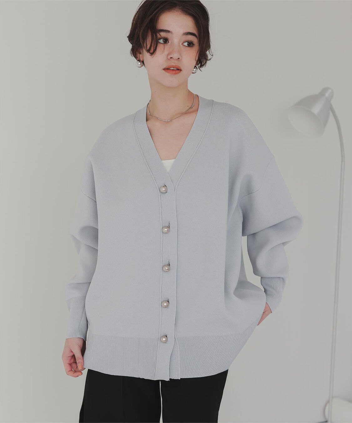 titivate「釦デザインニットカーディガン」|ニット・セーター|
