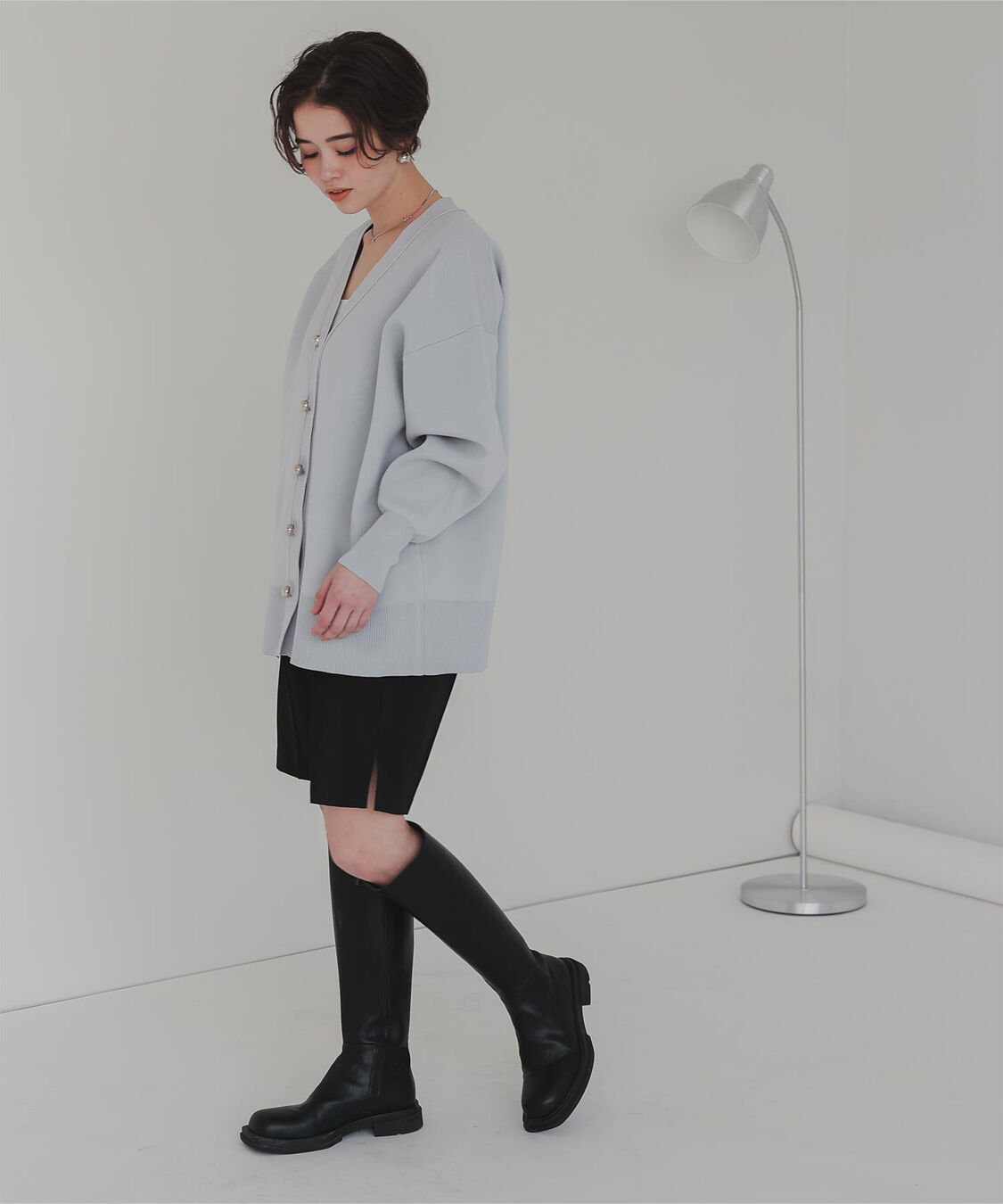 titivate「釦デザインニットカーディガン」|ニット・セーター|