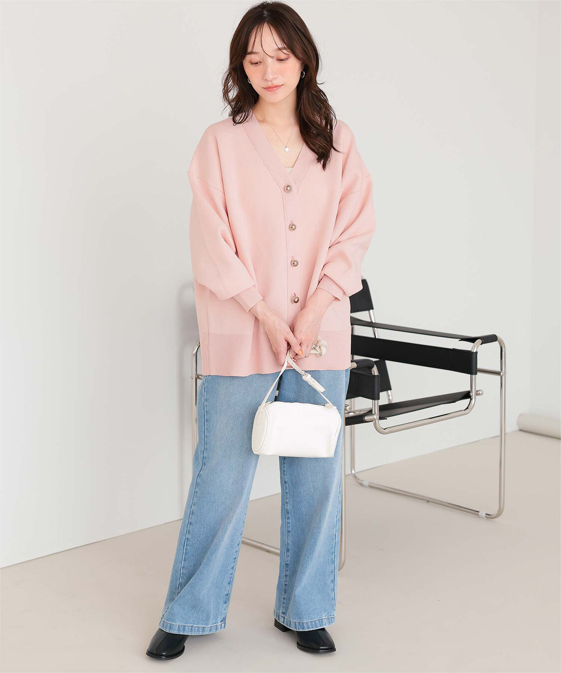 titivate「釦デザインニットカーディガン」|ニット・セーター|