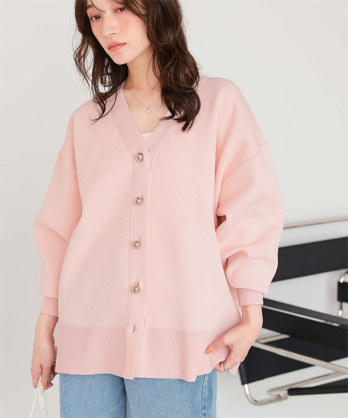 titivate「釦デザインニットカーディガン」|ニット・セーター|
