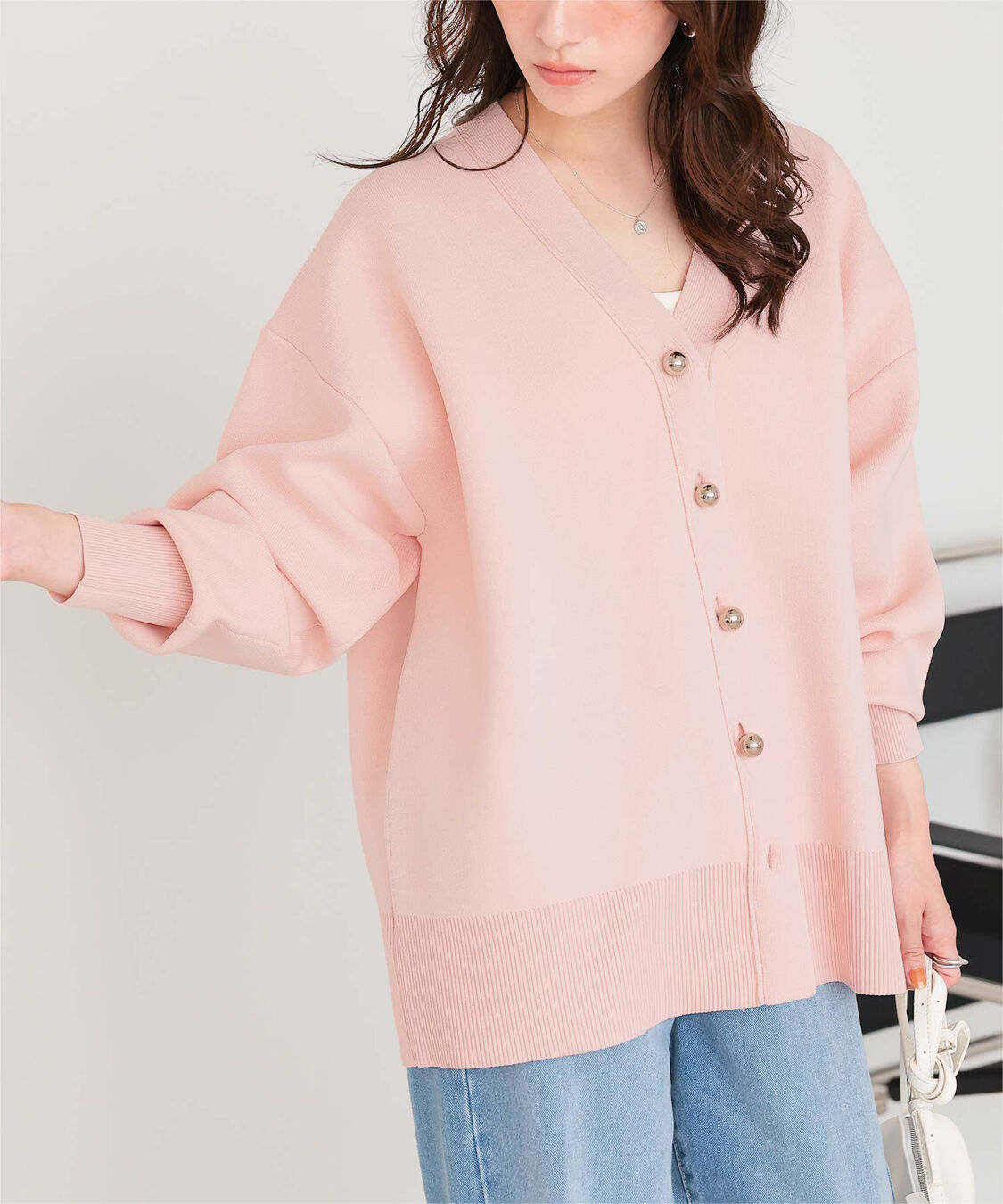 titivate「釦デザインニットカーディガン」|ニット・セーター|