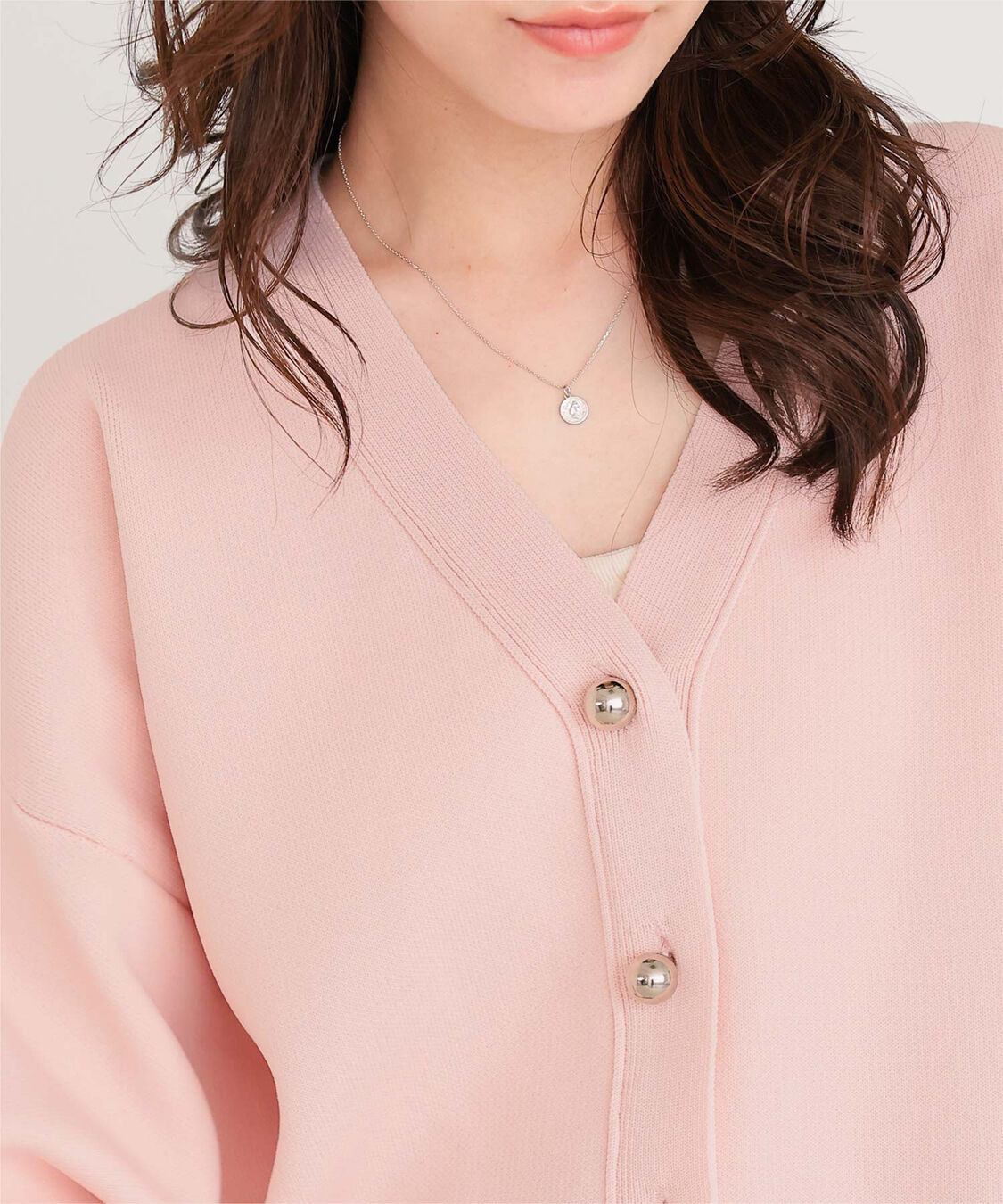 titivate「釦デザインニットカーディガン」|ニット・セーター|