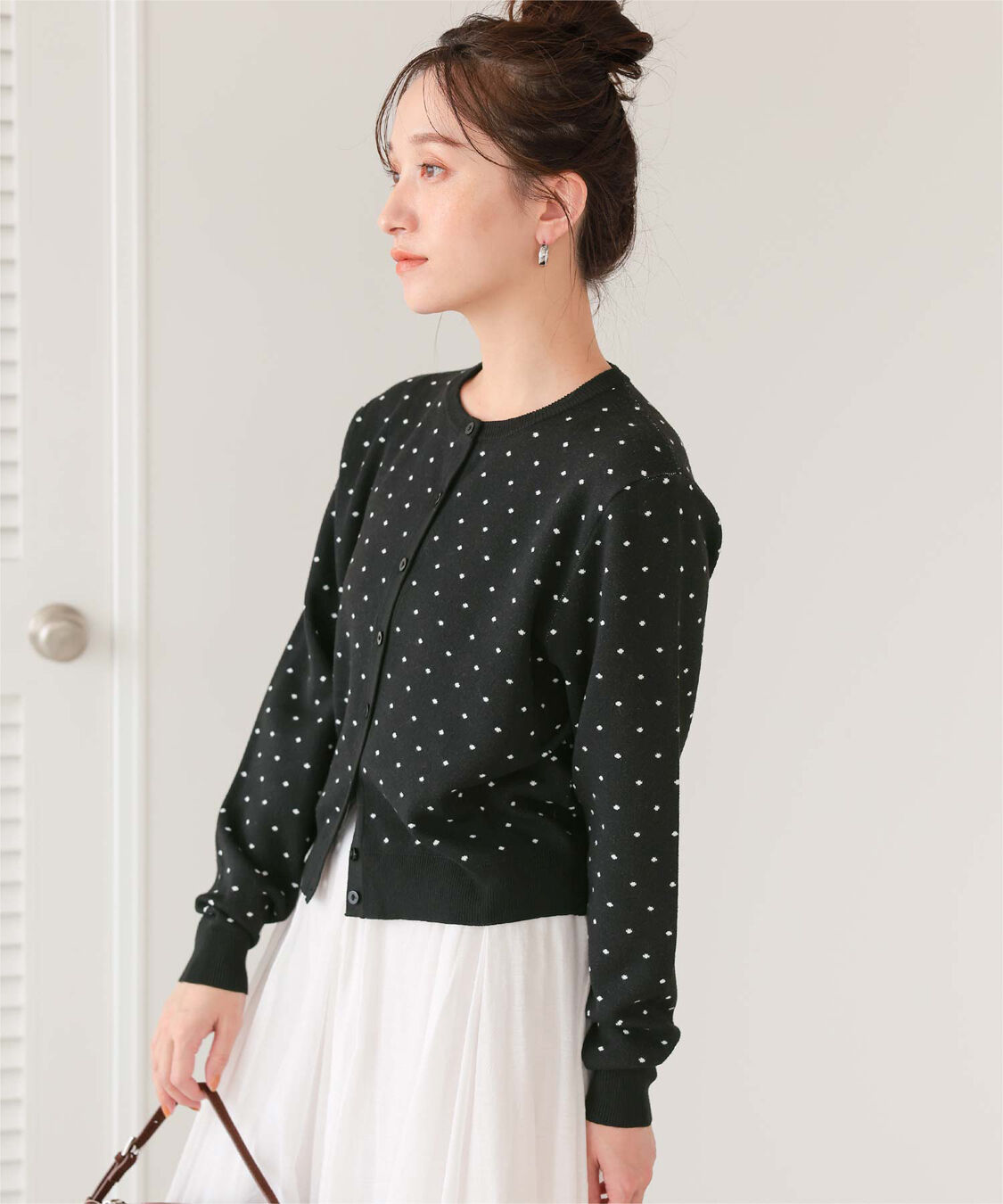 titivate「ドットジャガードニットカーディガン」|ニット・セーター|