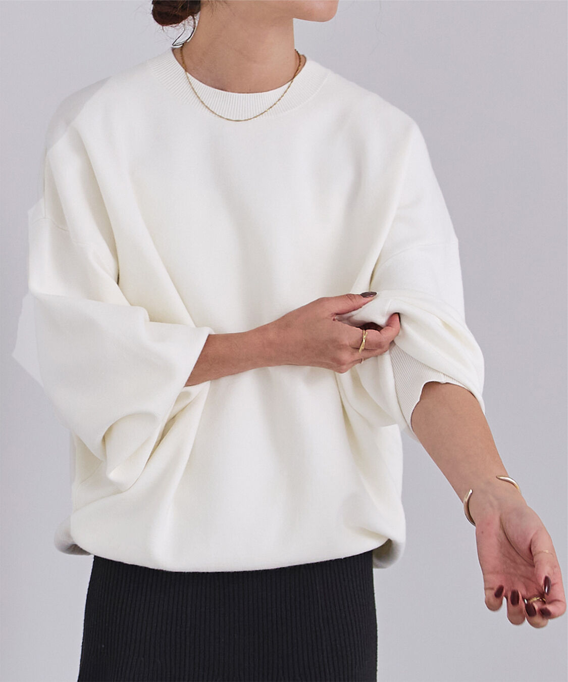 ur's「【黒川翼さんコラボアイテム】スウェットライクオーバーサイズニット」|ニット・セーター|