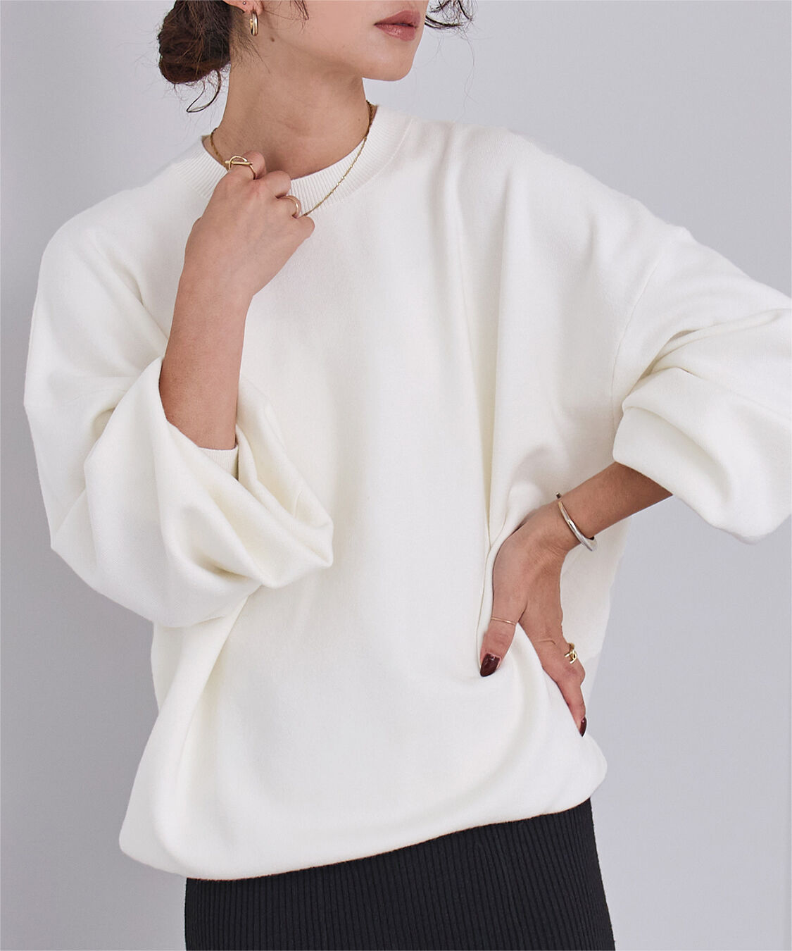 ur's「【黒川翼さんコラボアイテム】スウェットライクオーバーサイズニット」|ニット・セーター|