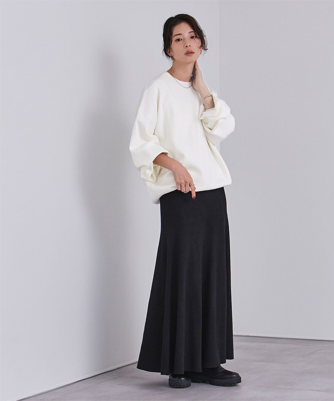 ur's「【黒川翼さんコラボアイテム】スウェットライクオーバーサイズニット」|ニット・セーター|