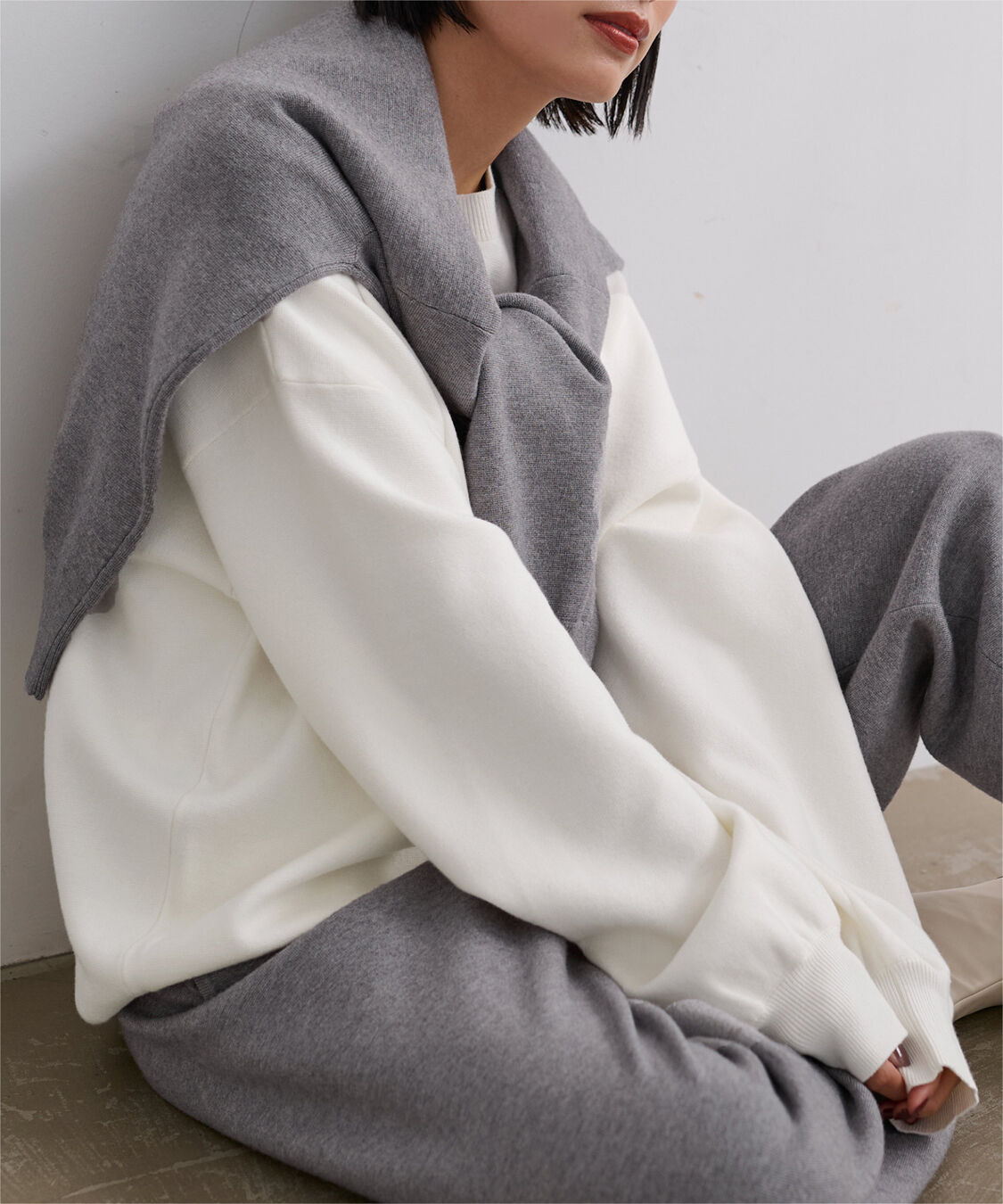 ur's「【黒川翼さんコラボアイテム】スウェットライクオーバーサイズニット」|ニット・セーター|